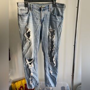 BDG Light Blue Denim Distressed Jeans